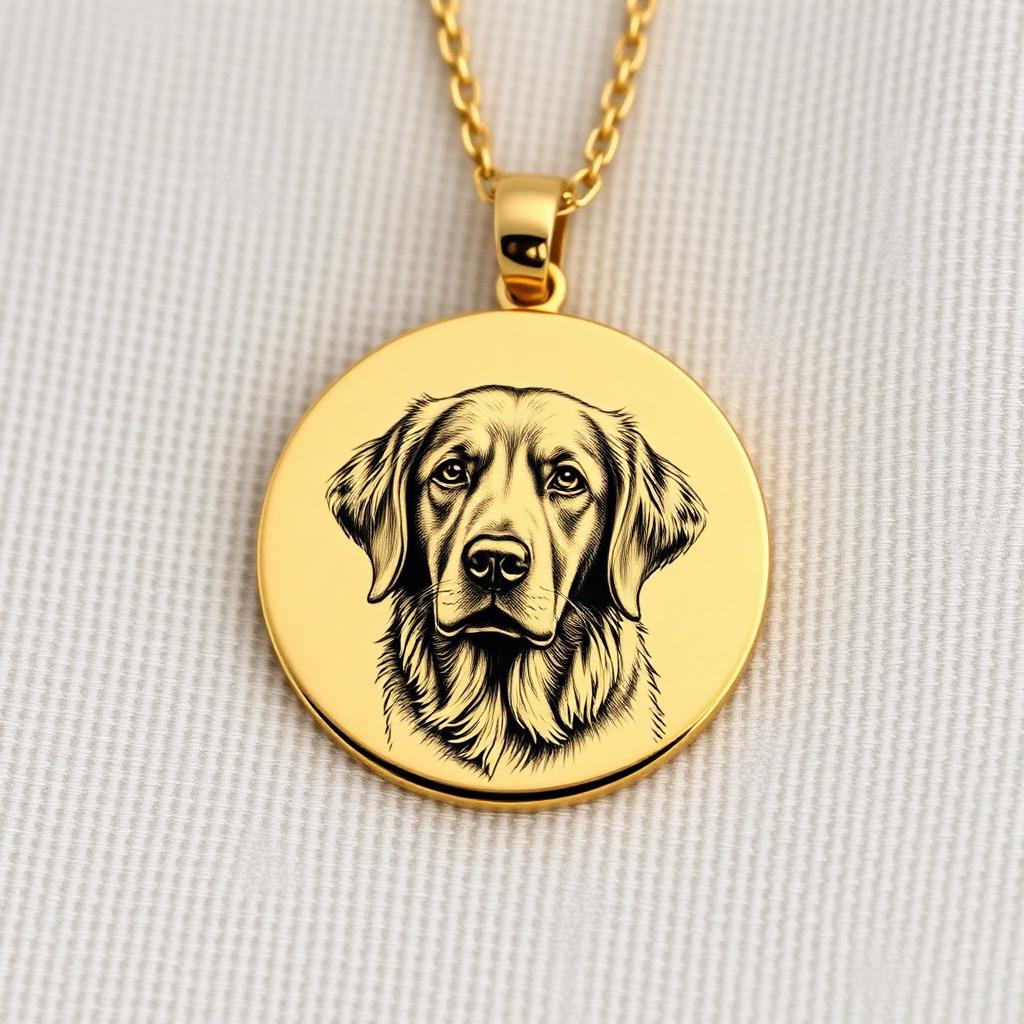 Finished engraved pendant